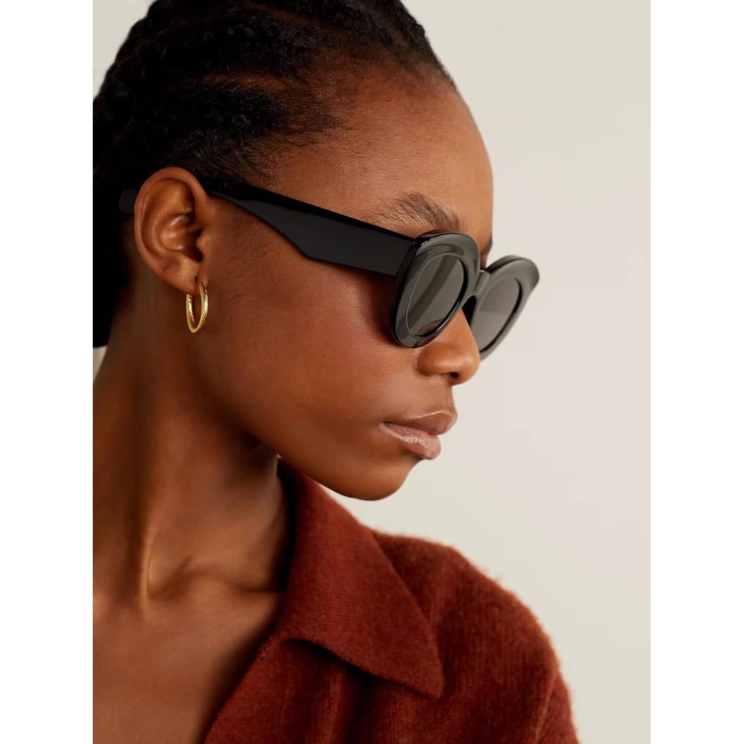 Gafas de Sol Cat Eye AIEYEZO Retro Gruesas para Mujeres