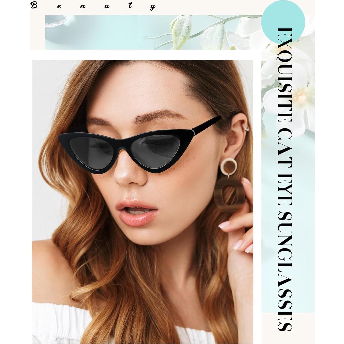 50 Pares de Gafas de Sol Cat Eye Tellegloww Retro para Dama