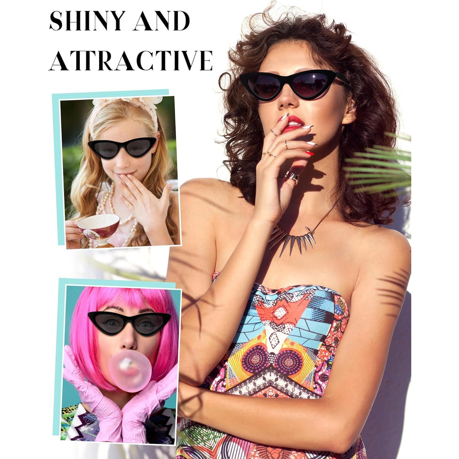 50 Pares de Gafas de Sol Cat Eye Tellegloww Retro para Dama