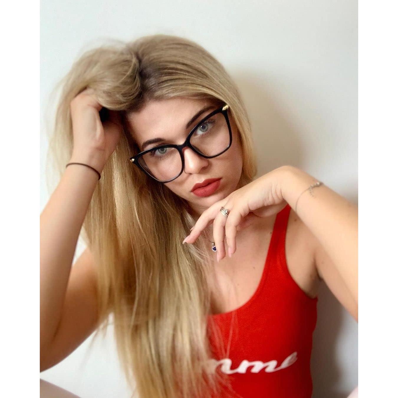 Gafas de Ojo de Gato FEISEDY con Lentes Transparentes