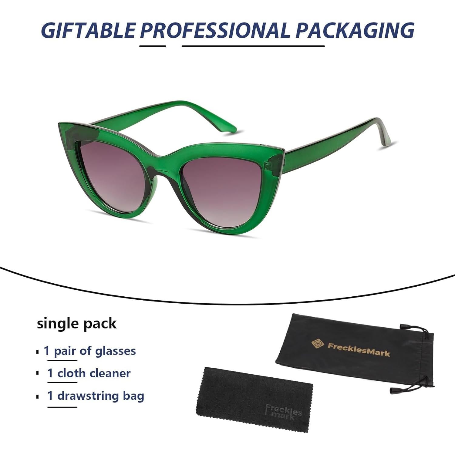 Gafas de sol cateye Freckles Mark UV400 para mujeres