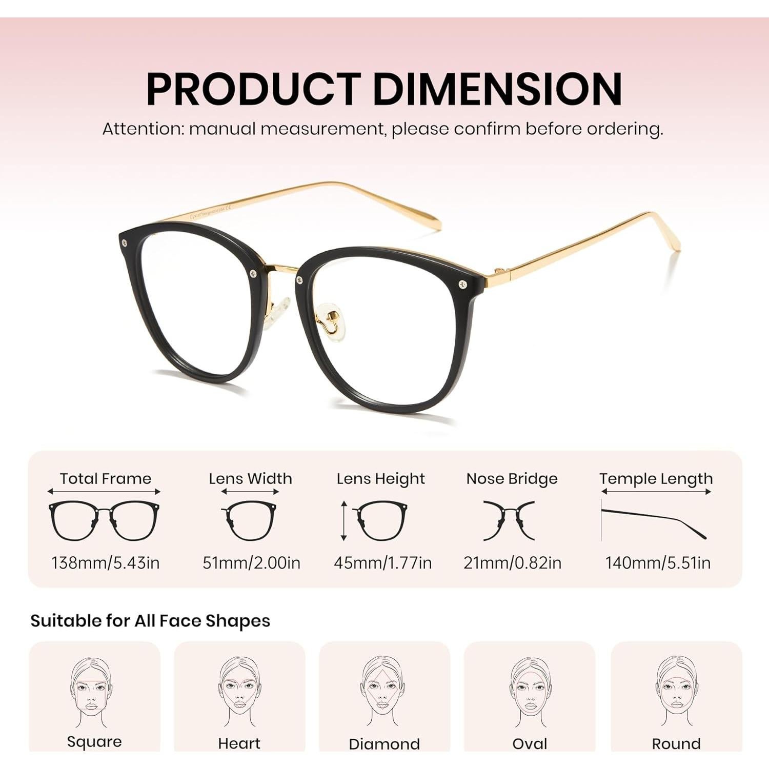 Gafas de Luz Azul Cyxus Ojo de Gato para Mujeres UV