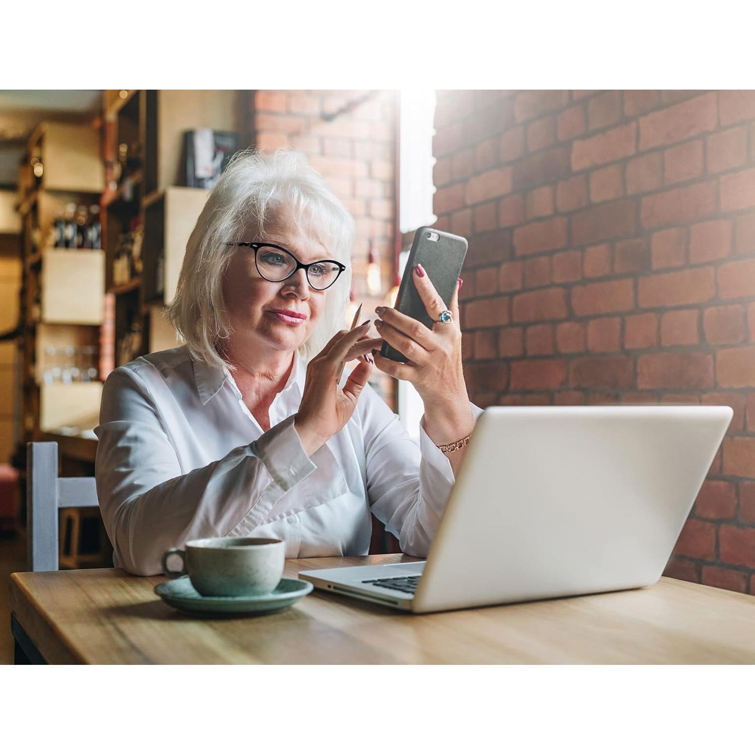 Reading Glasses for Women Cat Eye Ladies Readers +2.00 Cute Cateye Women's Cheaters Glasses 4 Pack Lightweight Comfortable Fit