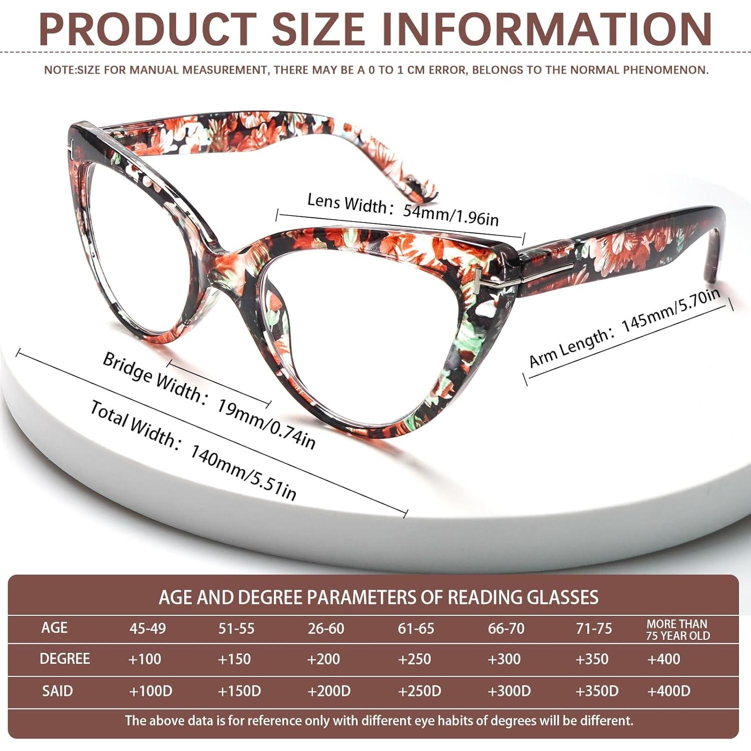 Gafas de Lectura Ojo de Gato BONCAMOR 2.25 Dioptrías 6 Colores