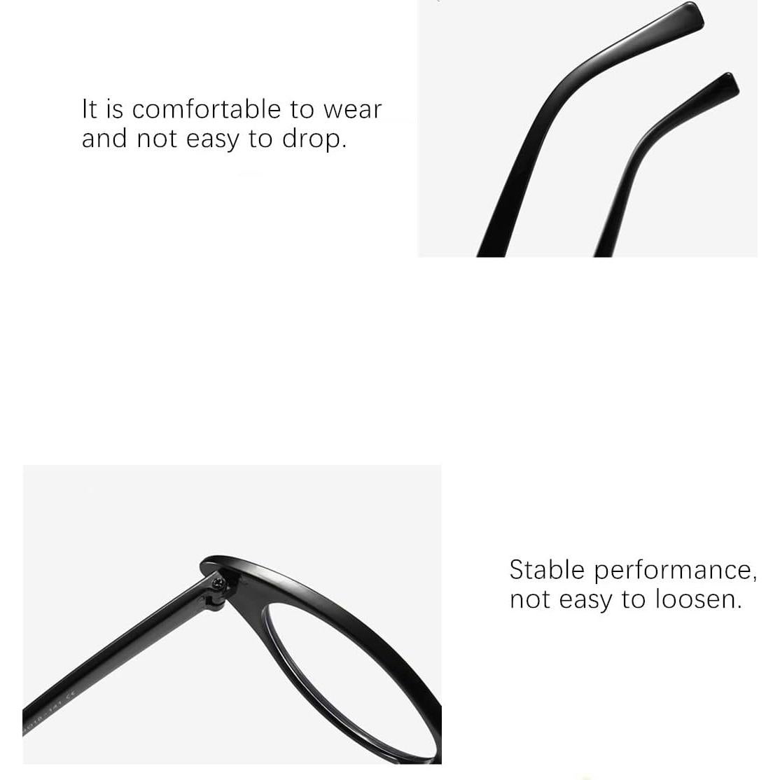 Gafas de Ojo de Gato Beetoo 2PCS con Rhinestones Rojo Negro