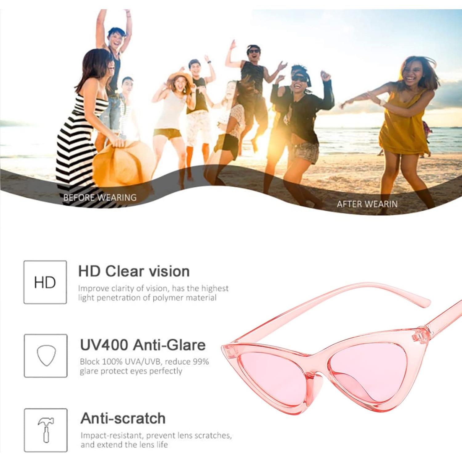 Gafas de sol Cat Eye Dollger Rosa Transparente UV