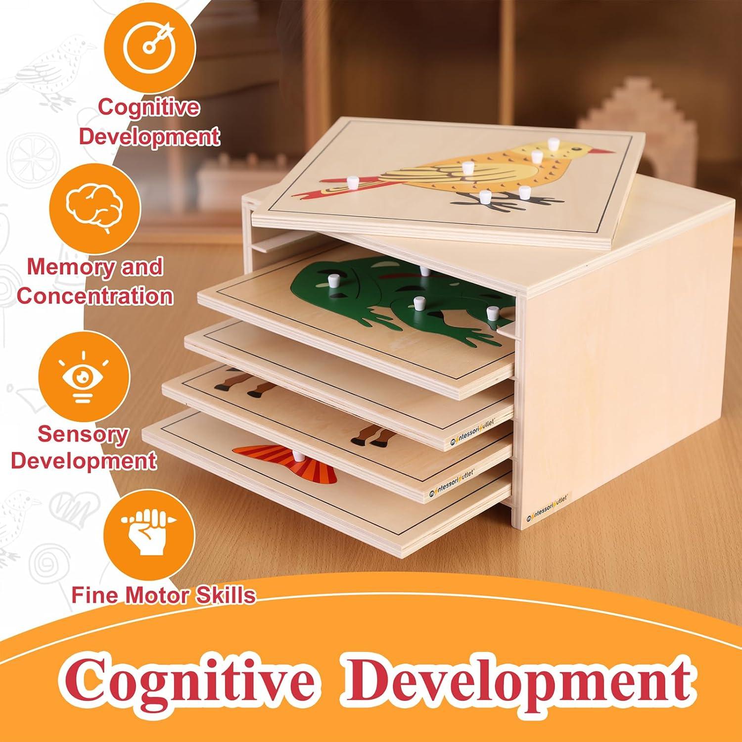 Armario de Rompecabezas de Animales Montessori Outlet 26x22.7 cm