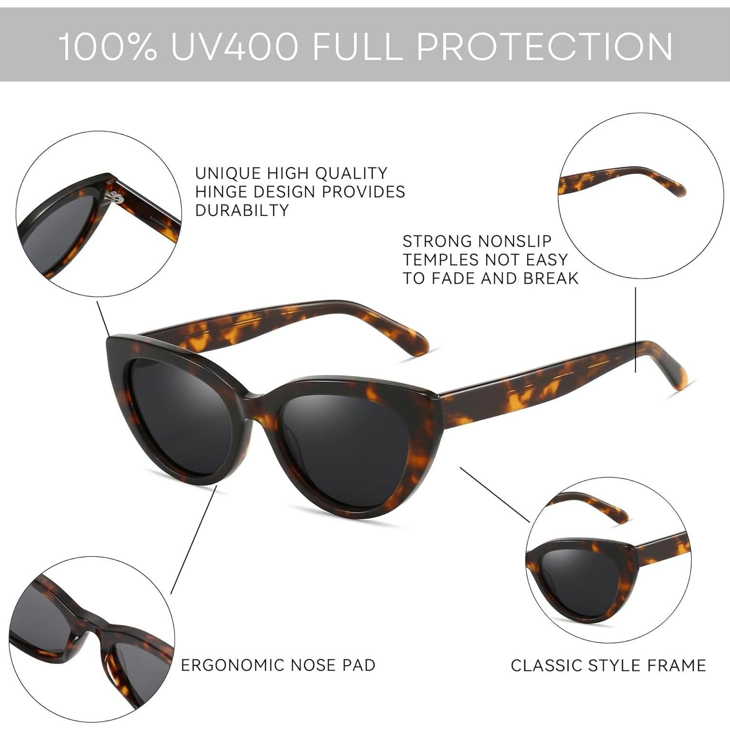 Gafas de sol ZENOTTIC Cat-Eye UV400 para mujeres