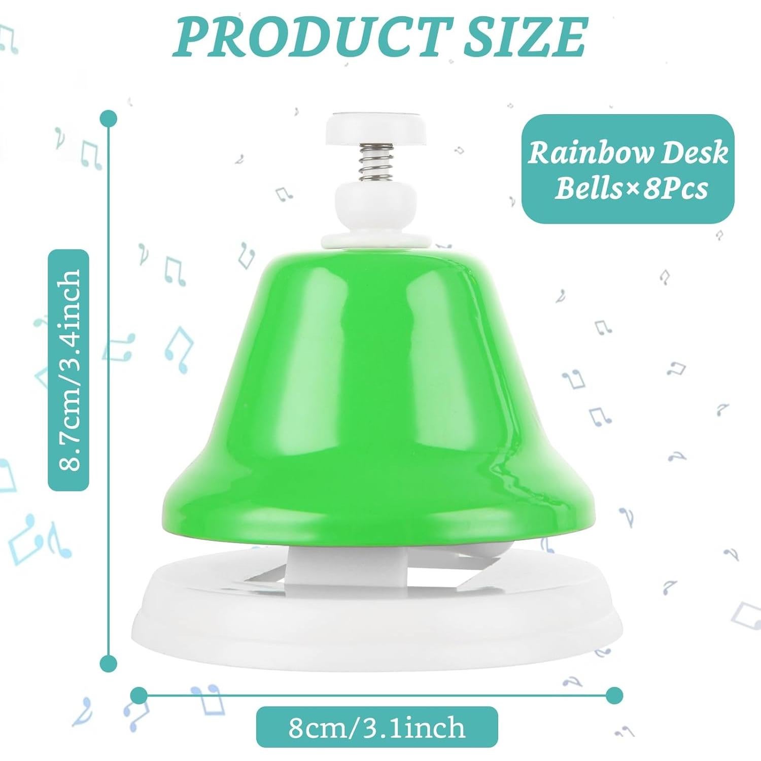 Campanas Musicales MUXHEL 8 Piezas Diatónicas Arcoíris