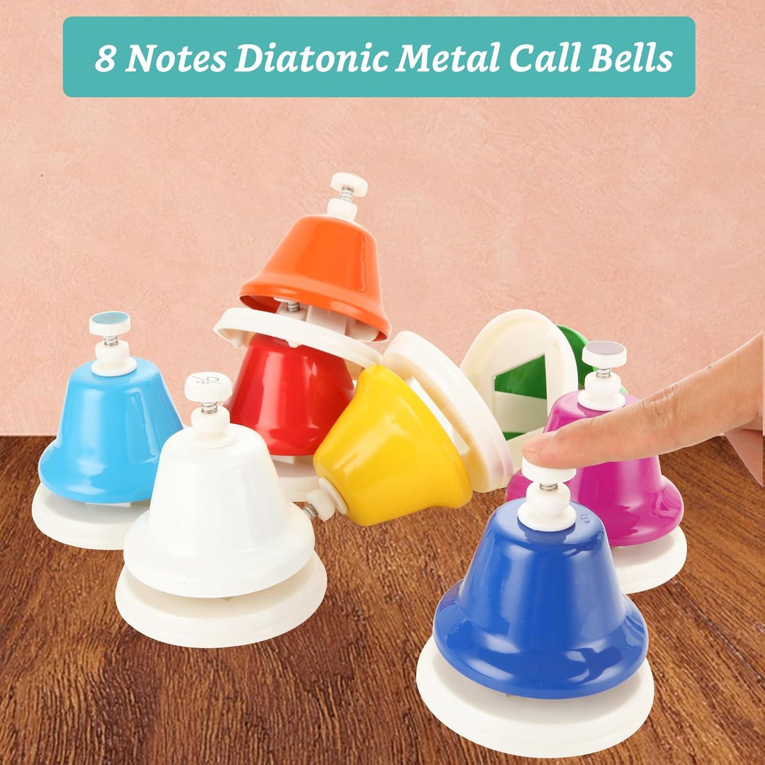 Campanas Musicales MUXHEL 8 Piezas Diatónicas Arcoíris