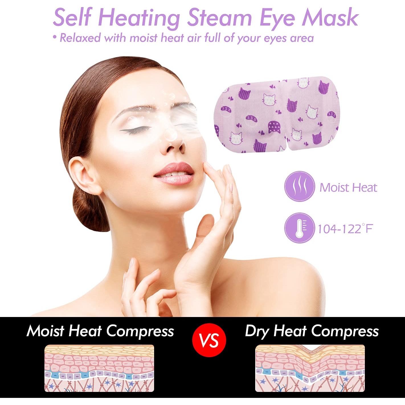 Mascarilla de Ojos de Vapor Jekeno 16 Paquetes Lavanda