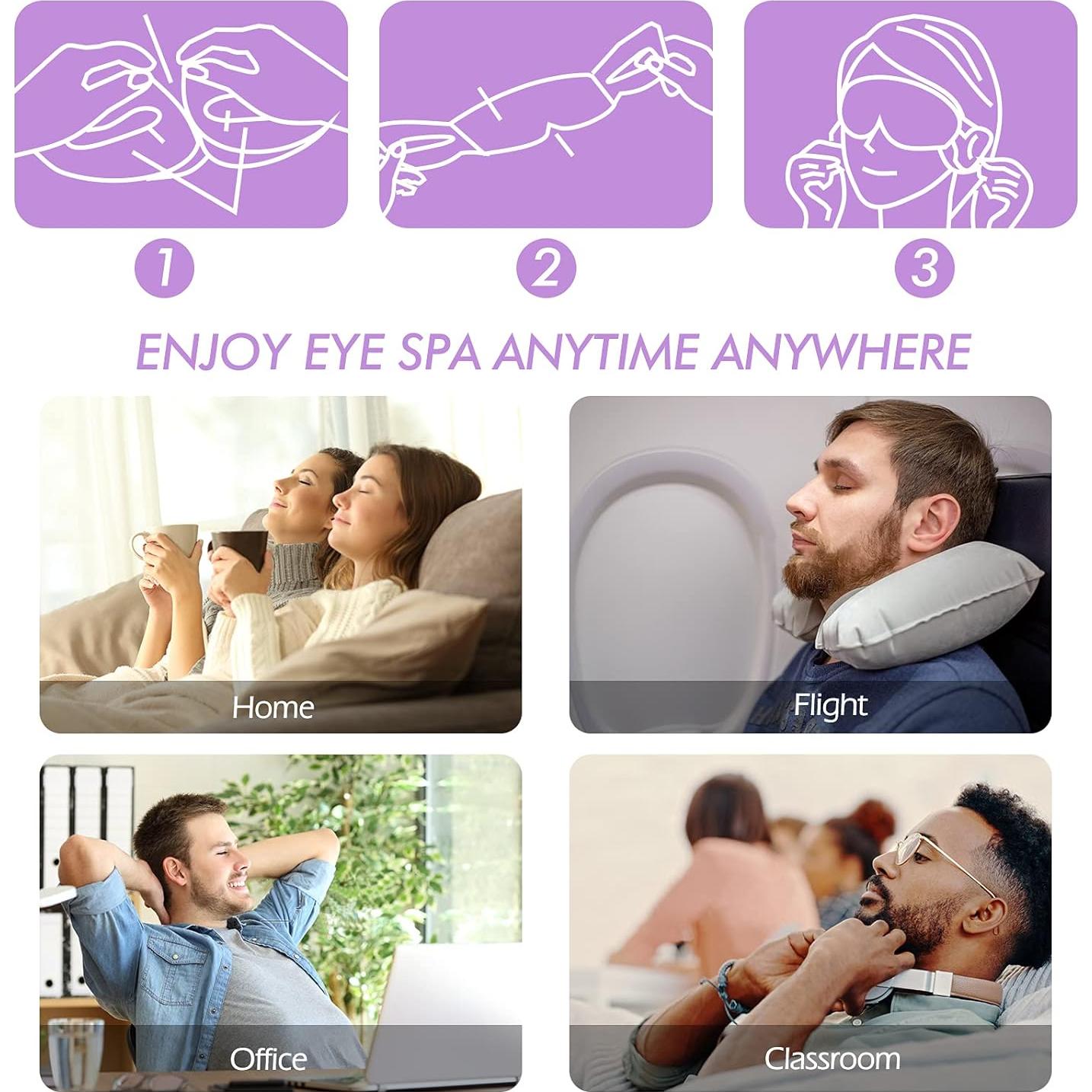 Mascarilla de Ojos de Vapor Jekeno 16 Paquetes Lavanda