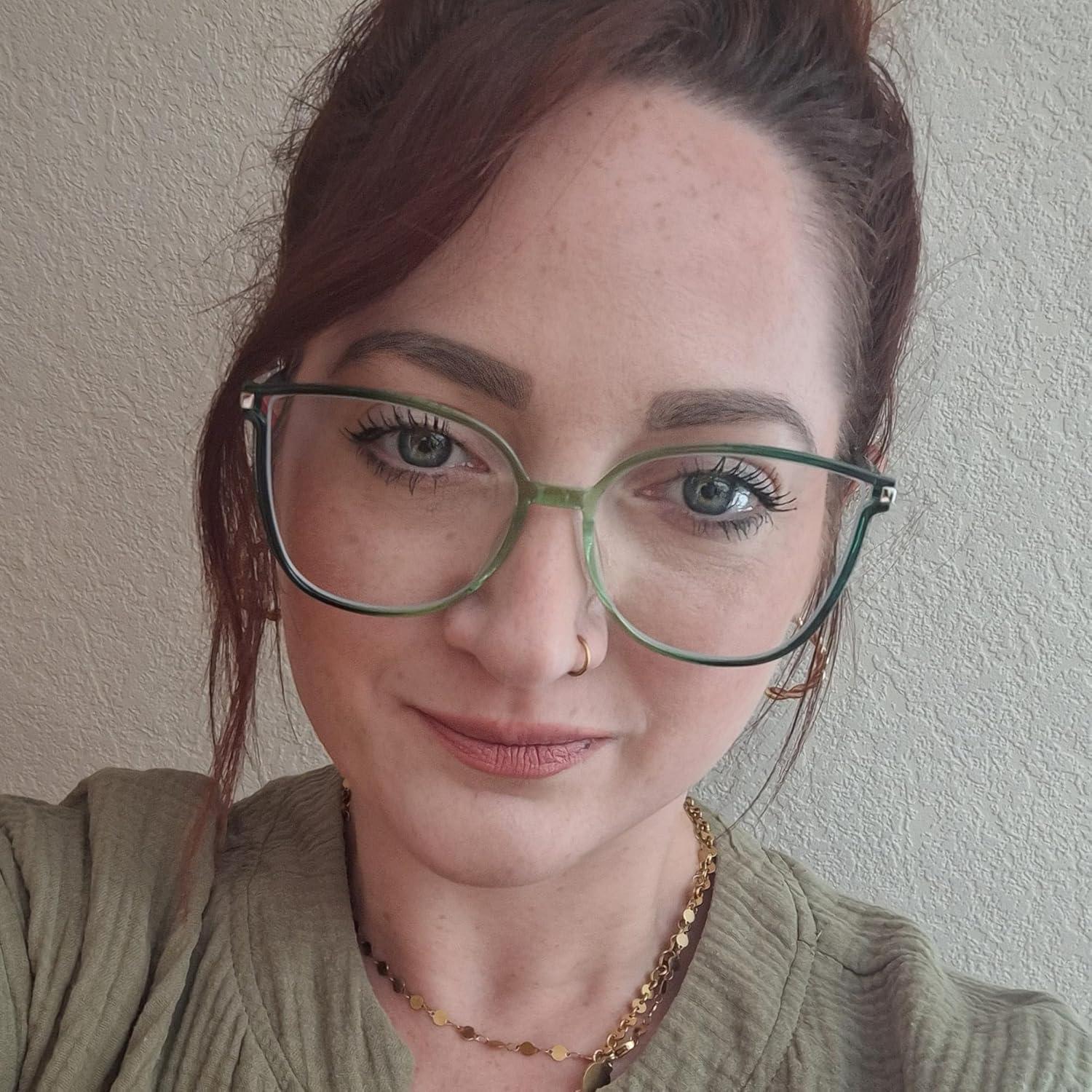 Gafas bloqueadoras luz azul Zeelool TR90 ojo de gato verde