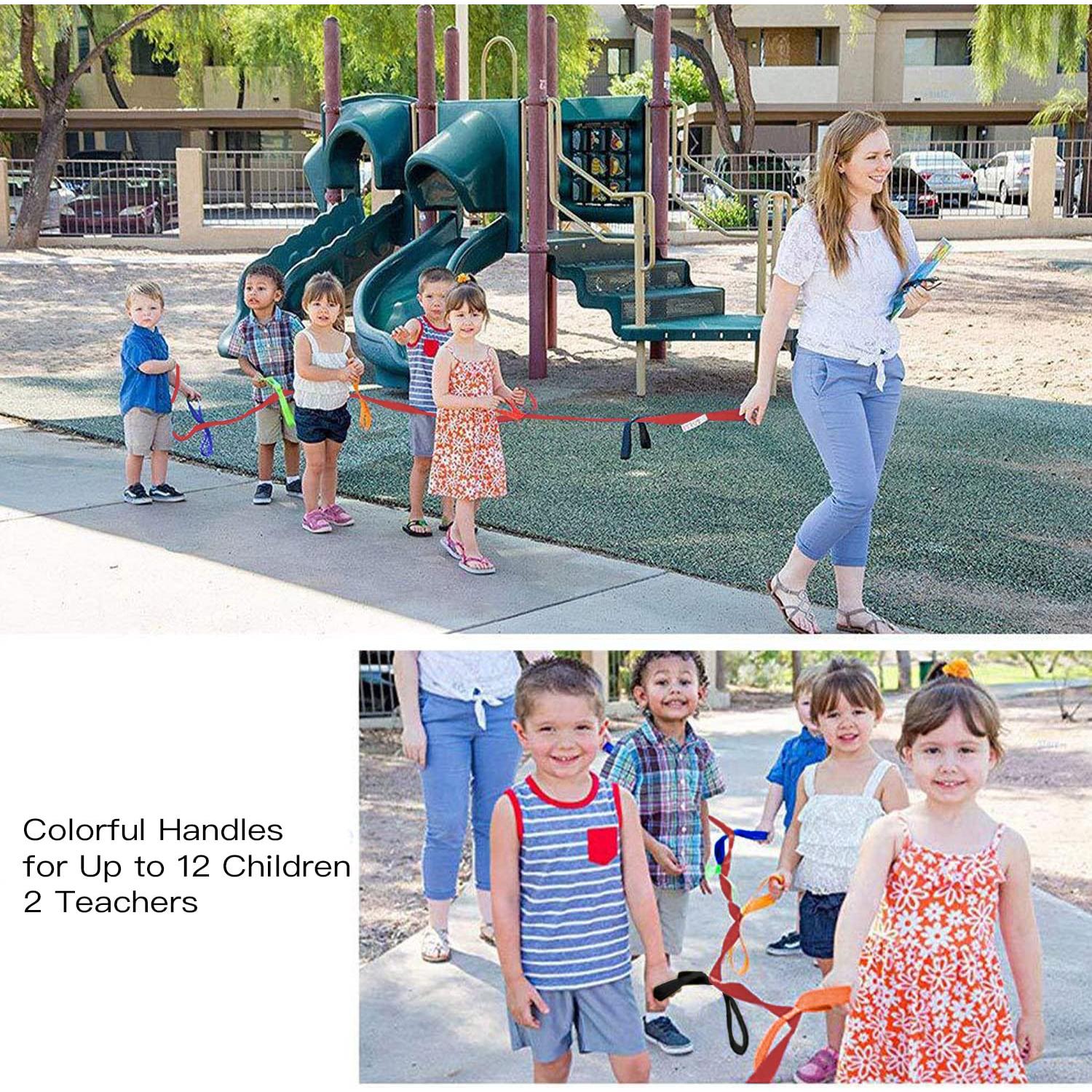 Cuerda de Caminata para Niños Coobbar 3.7m 12 Niños 2 Maestros