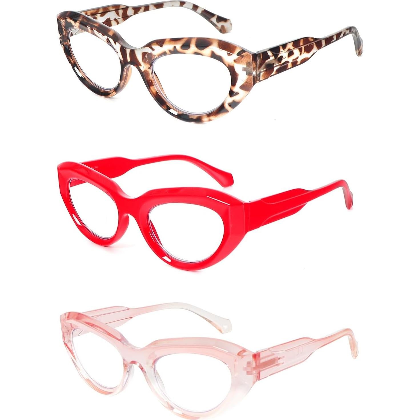 Gafas de Lectura Ojo de Gato DXYXYO 2.0x 3 Paquetes