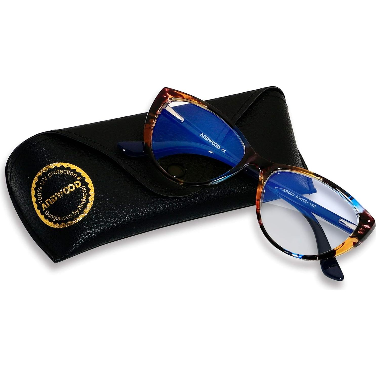 Gafas bloqueadoras luz azul ANDWOOD ojo de gato UV400
