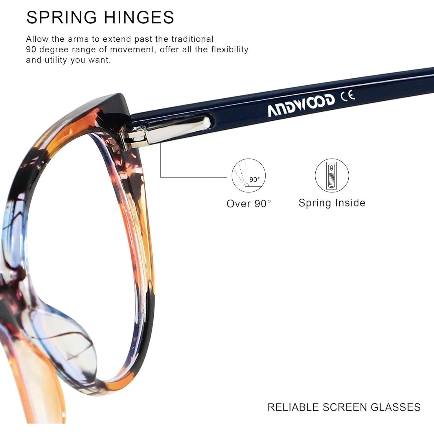 Gafas bloqueadoras luz azul ANDWOOD ojo de gato UV400