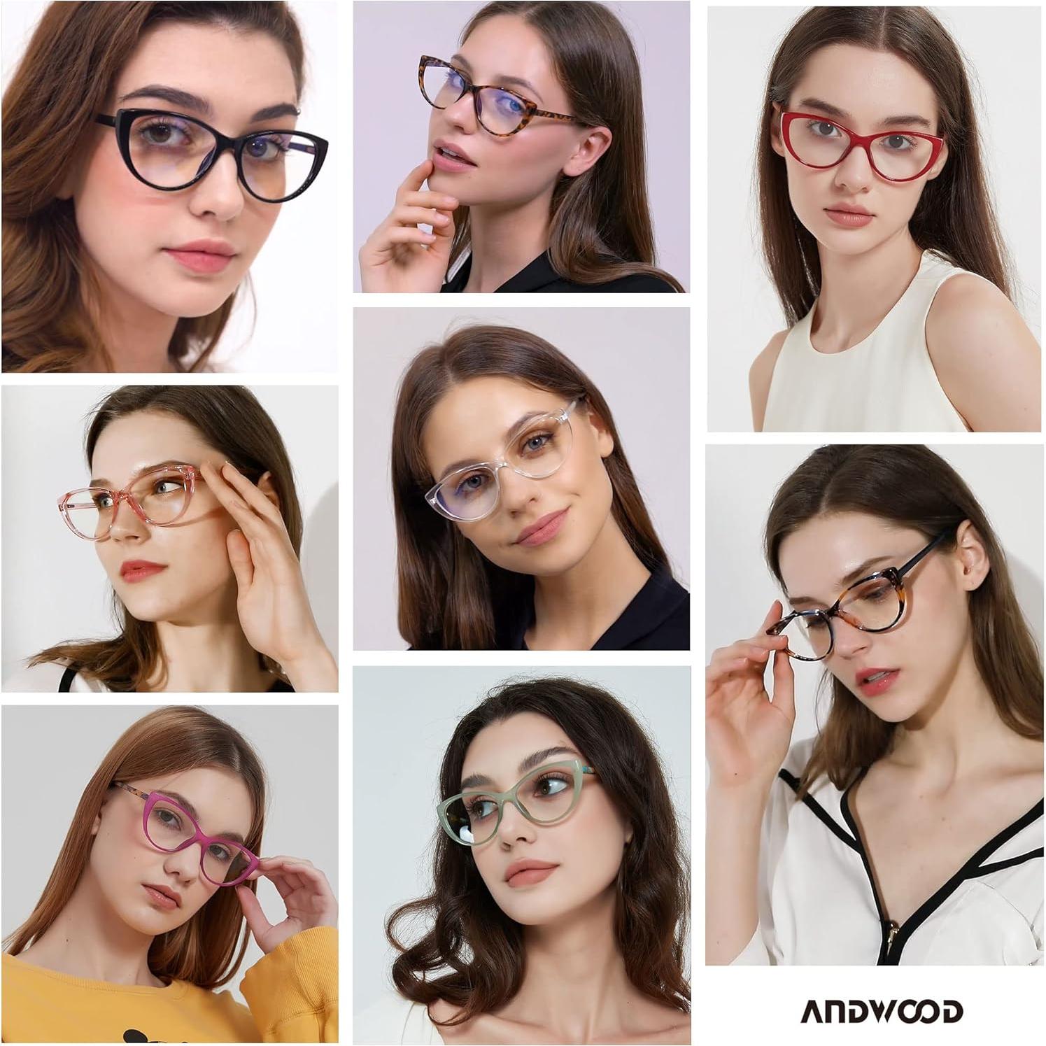 Gafas bloqueadoras luz azul ANDWOOD ojo de gato UV400