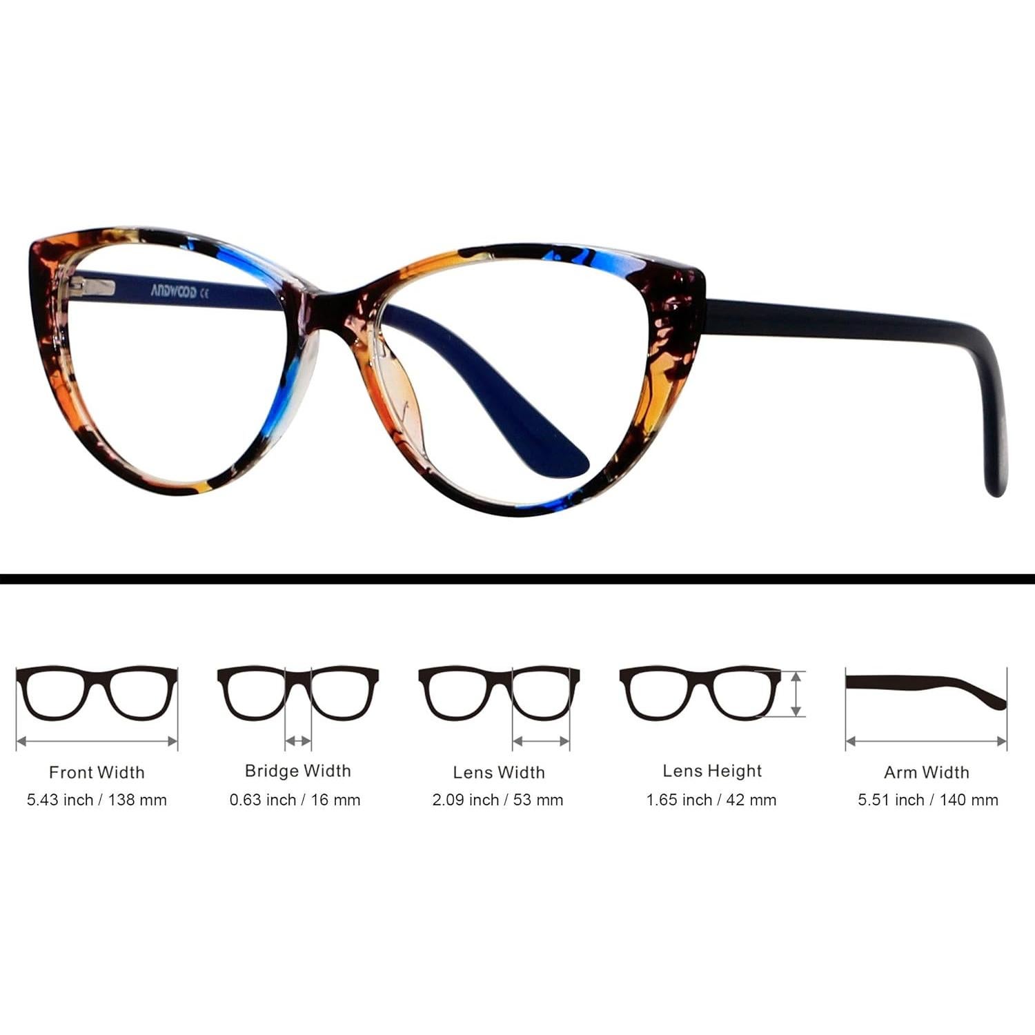 Gafas bloqueadoras luz azul ANDWOOD ojo de gato UV400