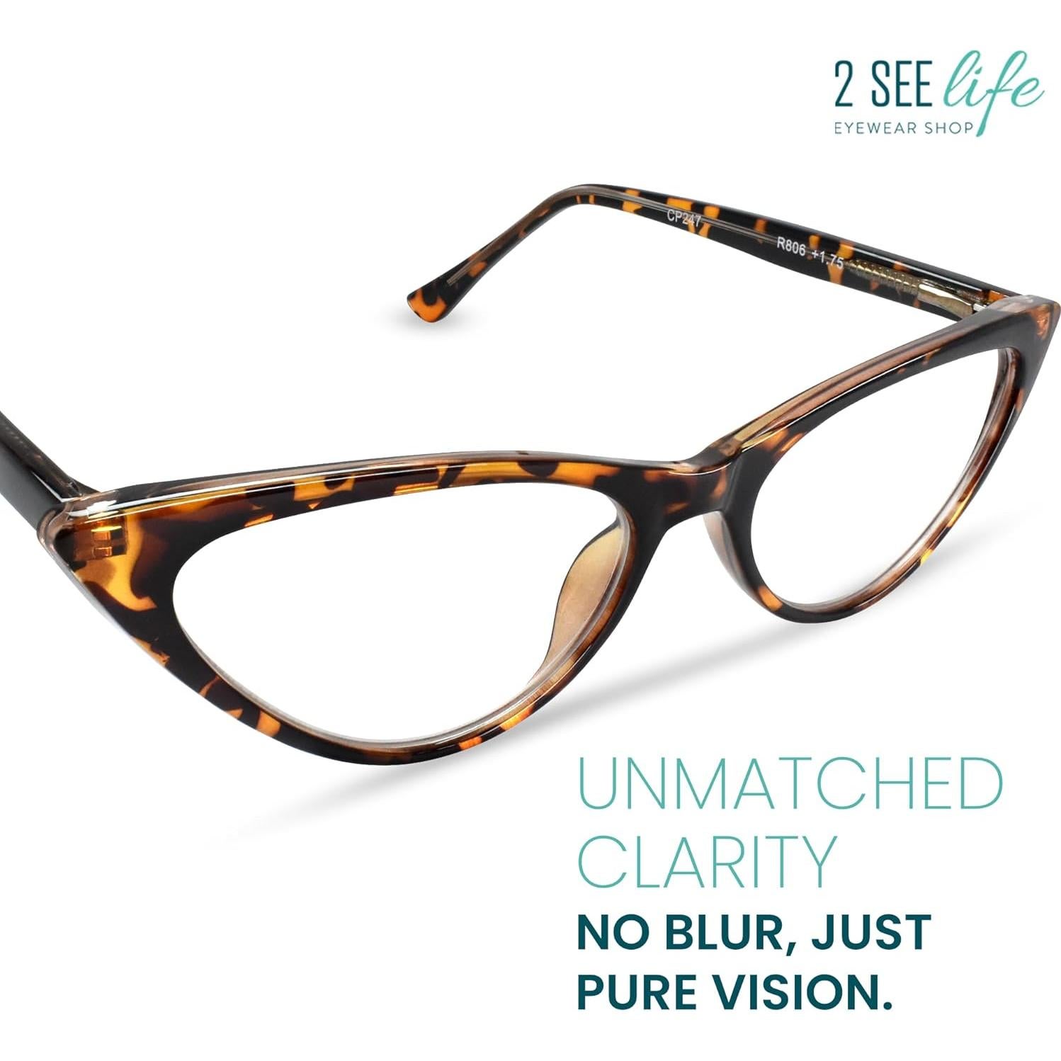 Gafas de lectura 2SeeLife carey 1.5x modernas para mujeres