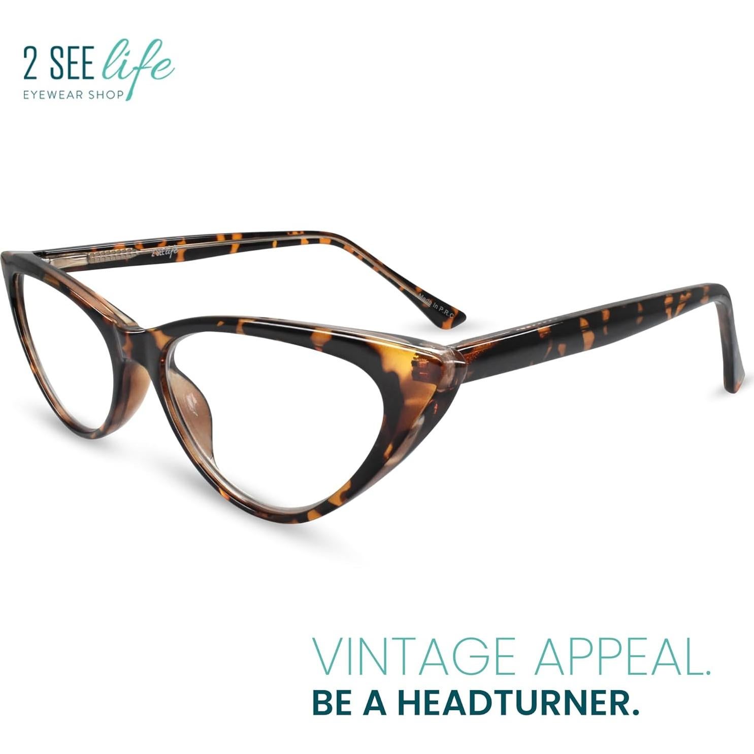 Gafas de lectura 2SeeLife carey 1.5x modernas para mujeres