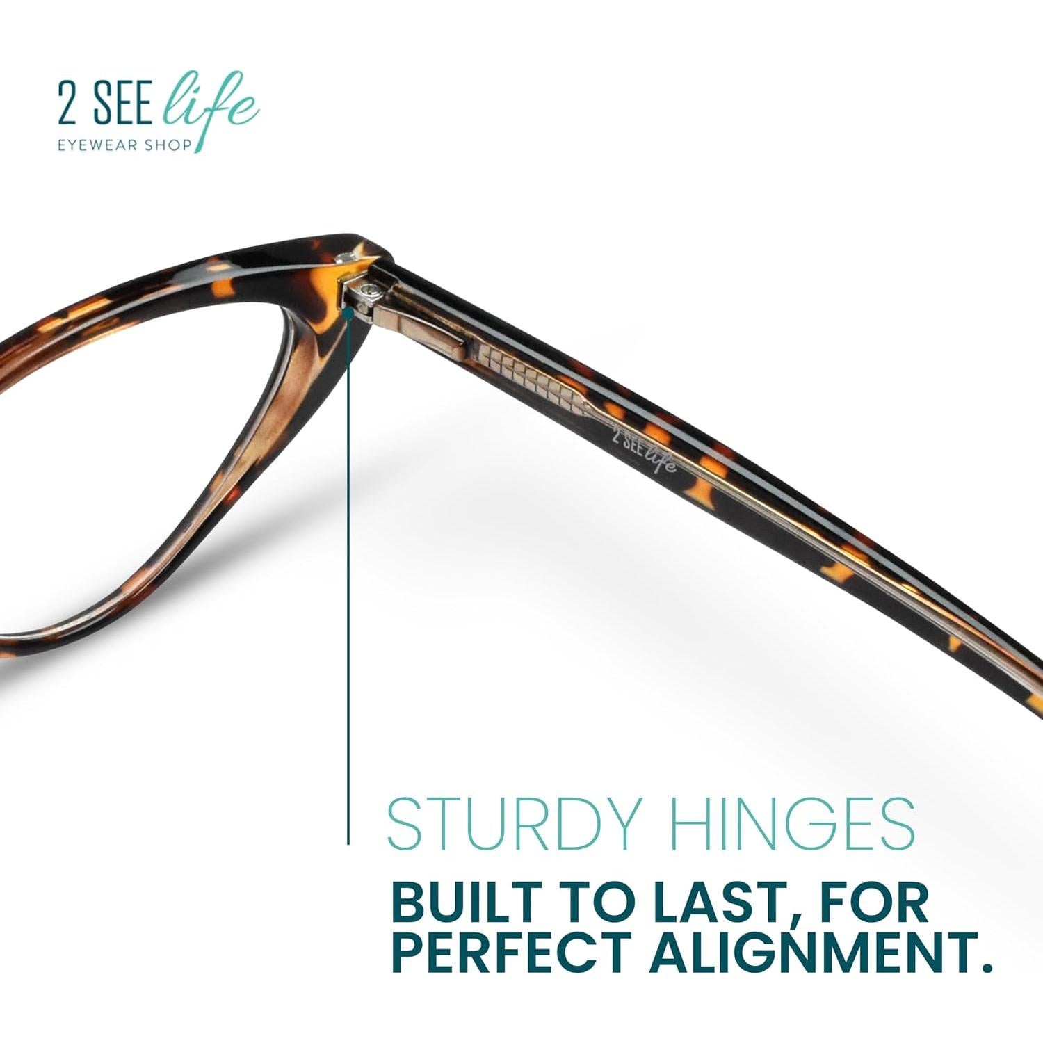 Gafas de lectura 2SeeLife carey 1.5x modernas para mujeres