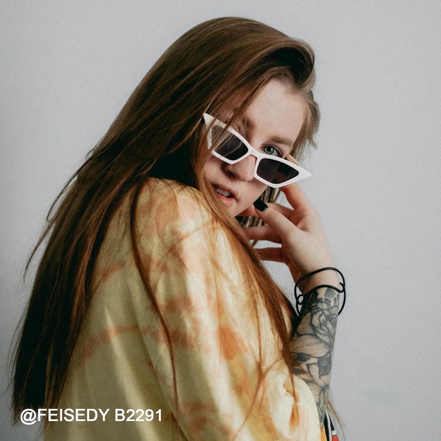 Gafas de sol FEISEDY B2291 estilo ojo de gato UV400