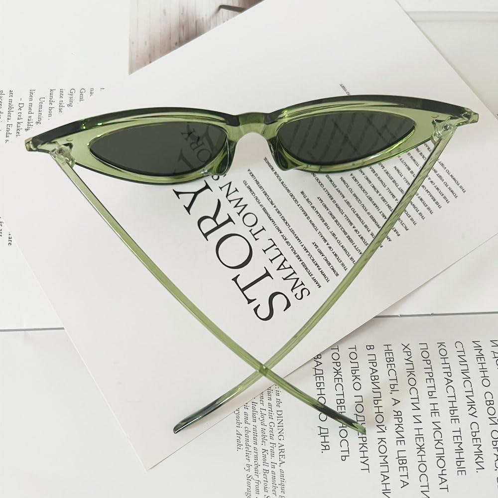 Gafas de sol OZPYKAE ojo de gato verde oliva para mujeres