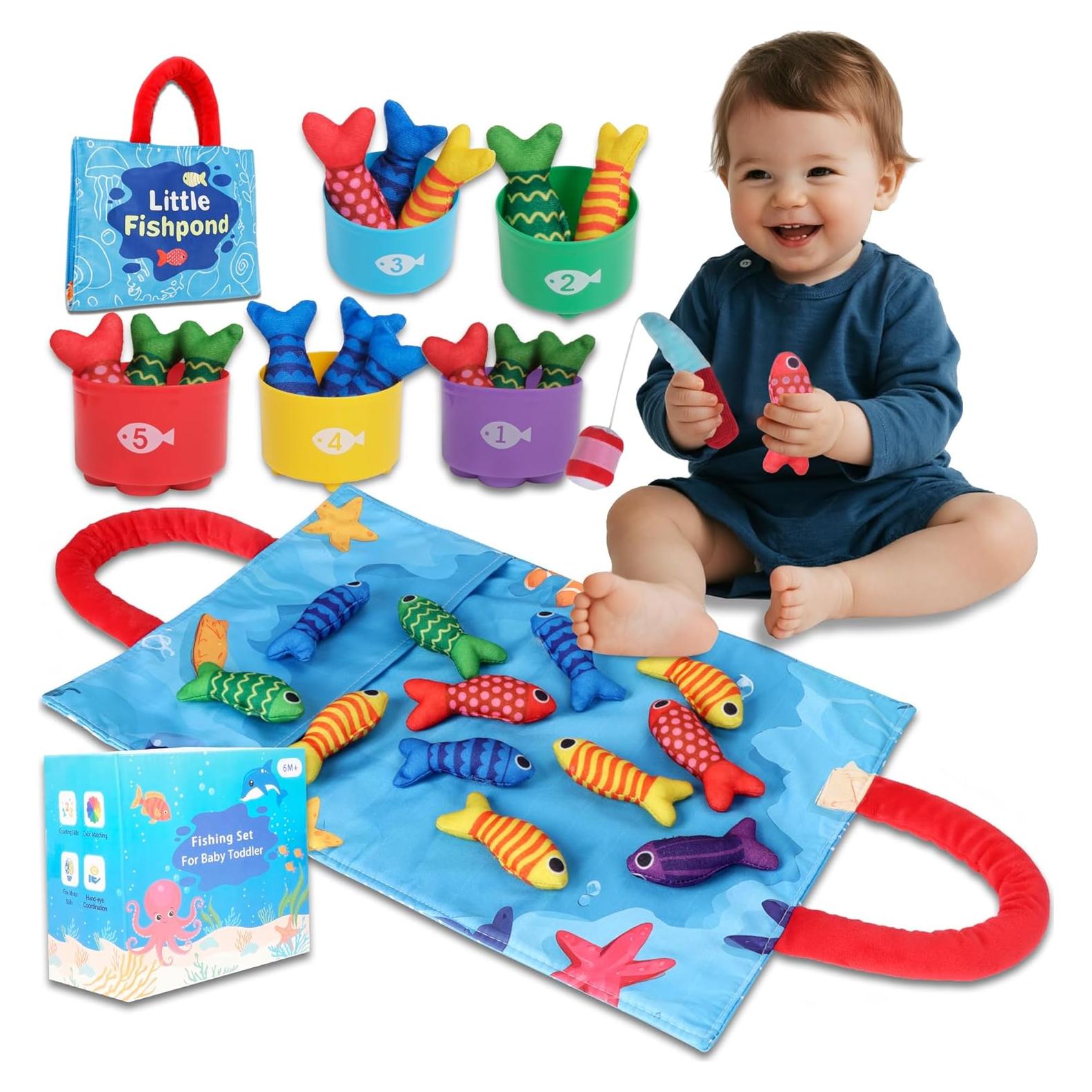 Juego de Pesca Montessori TenFans para Niños 1-3 Años - 22 Piezas