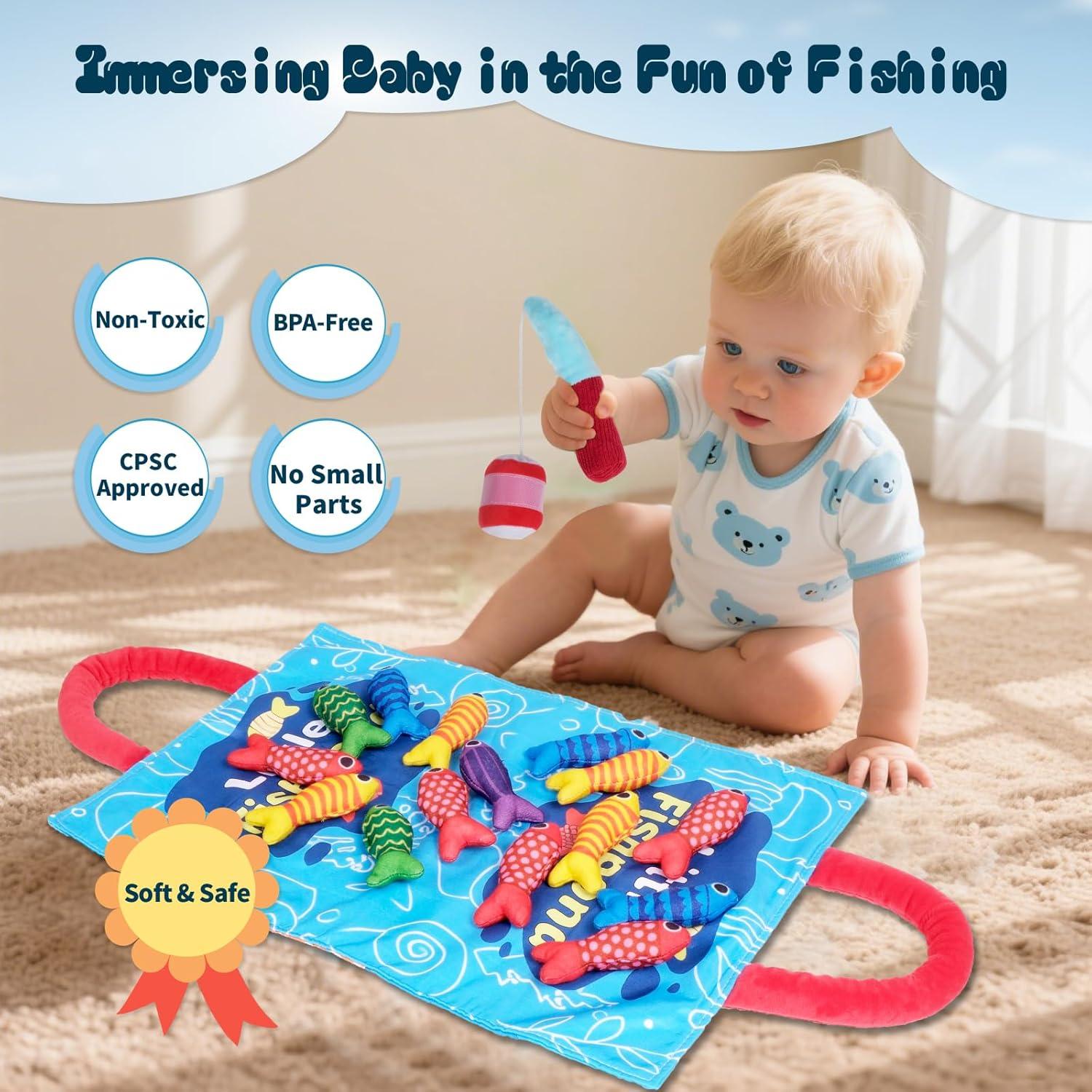 Juego de Pesca Montessori TenFans para Niños 1-3 Años - 22 Piezas