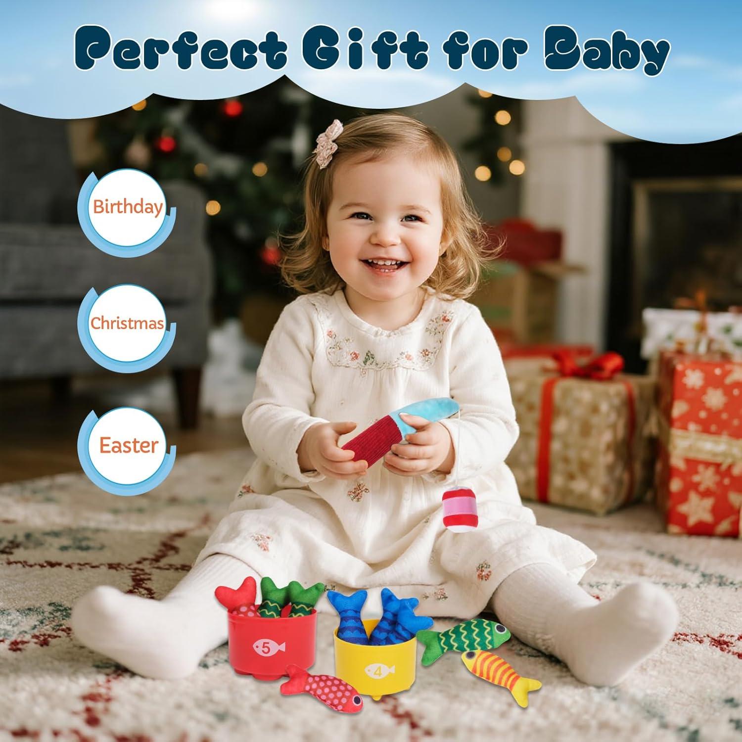 Juego de Pesca Montessori TenFans para Niños 1-3 Años - 22 Piezas