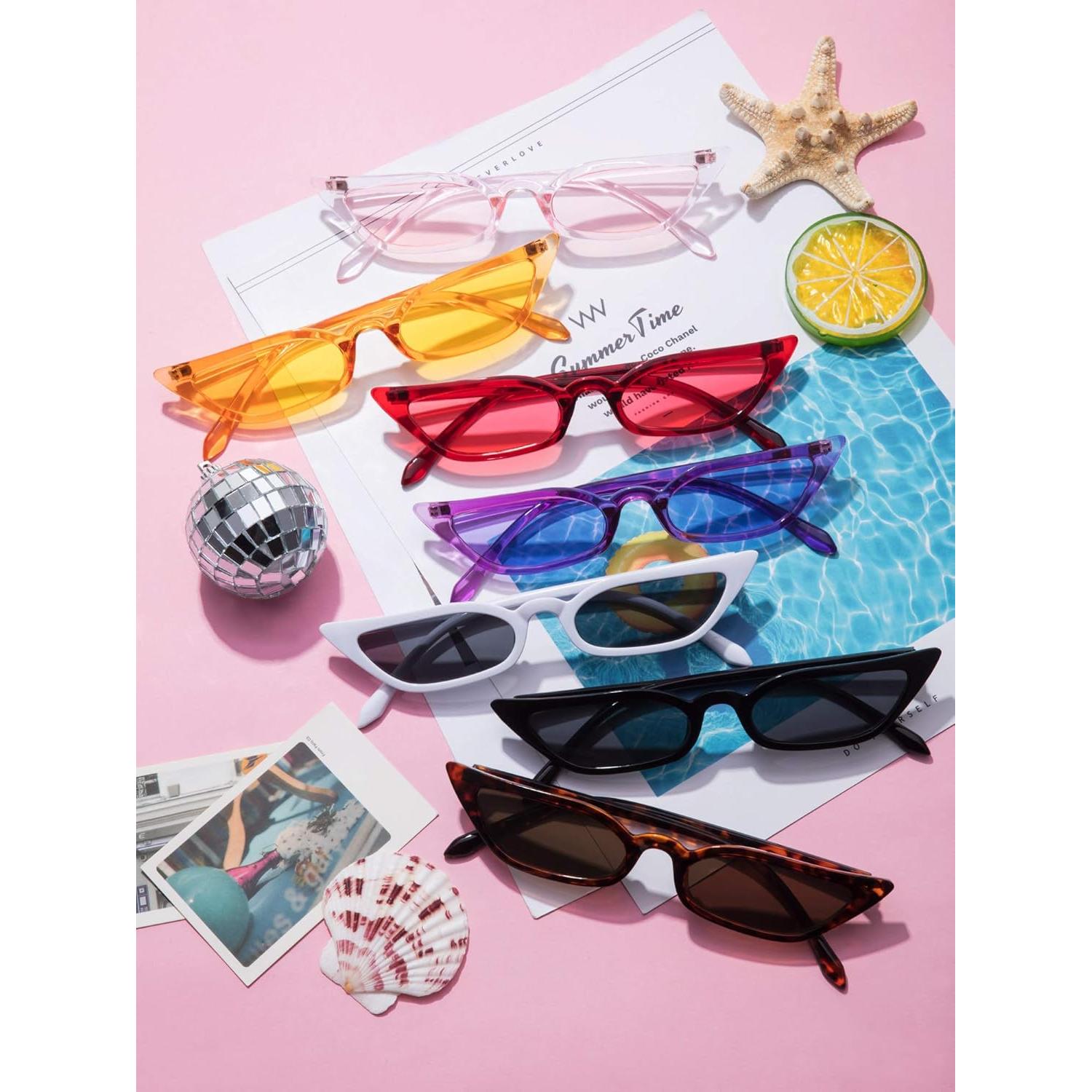 Gafas de sol Zhanmai ojo de gato retro 7 pares para mujer