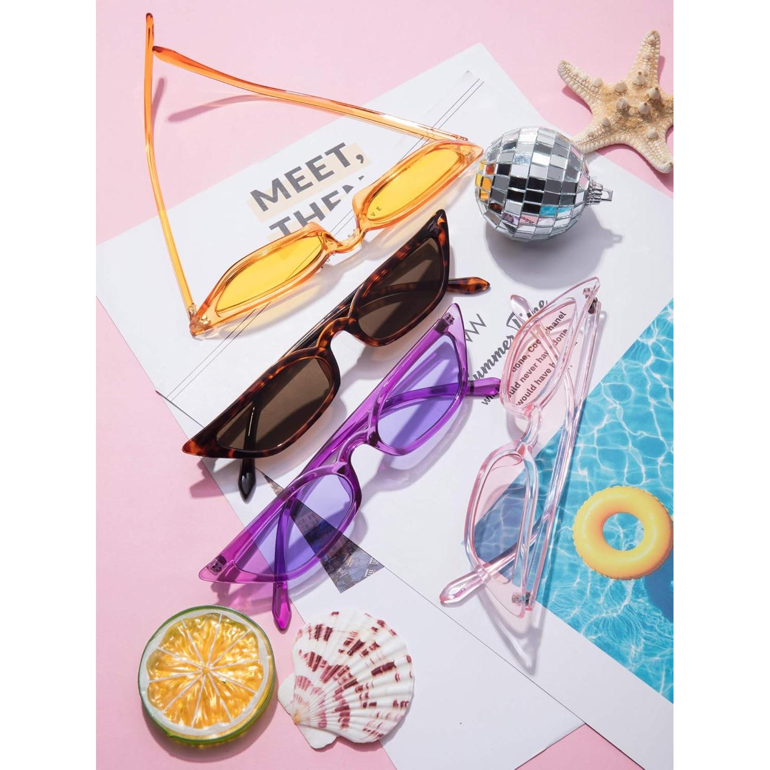 Gafas de sol Zhanmai ojo de gato retro 7 pares para mujer