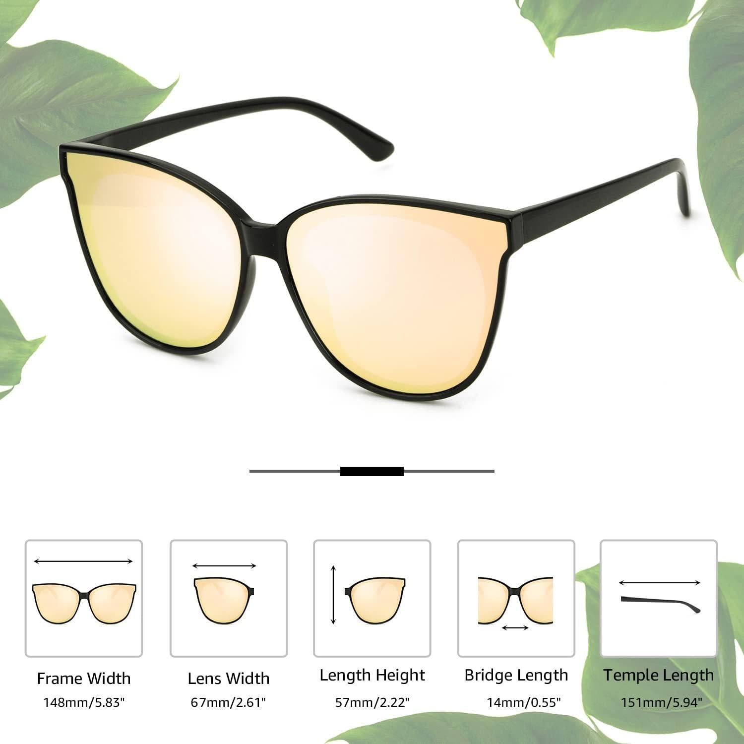 Gafas de sol polarizadas LVIOE ojo de gato UV400 para mujeres