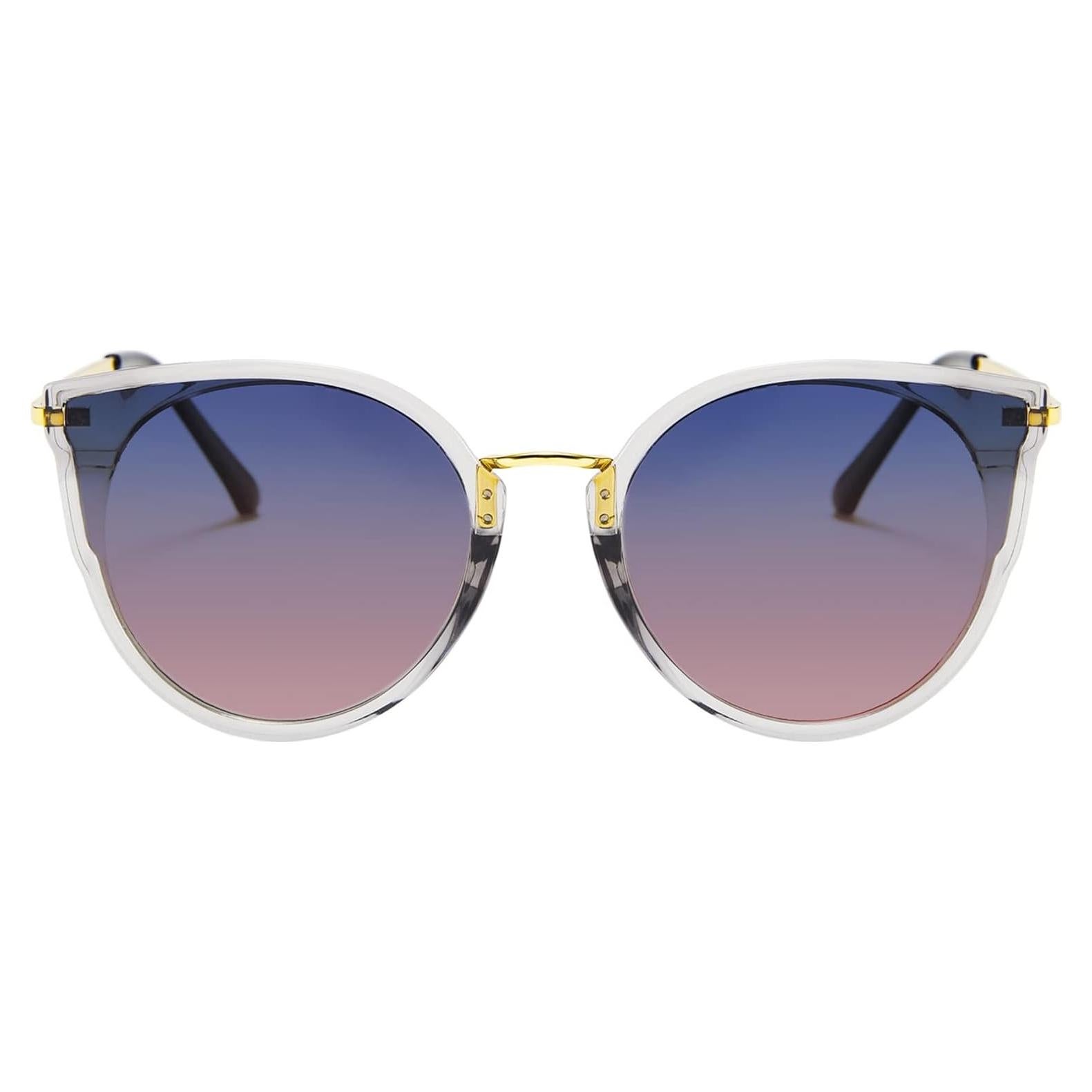 Gafas de Sol FEISEDY Cat Eye Polarizadas 55mm Azul-Rosa