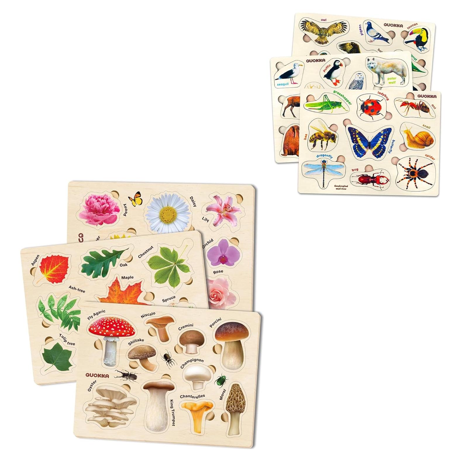 Rompecabezas Educativos de Madera QUOKKA para Niños