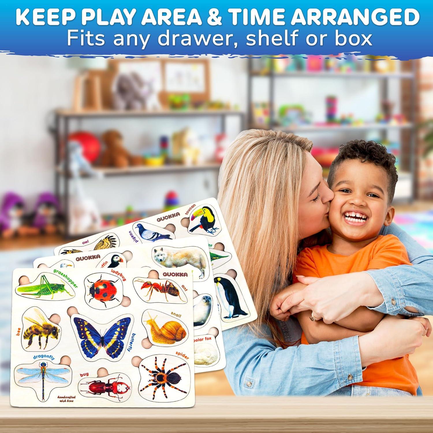 Rompecabezas Educativos de Madera QUOKKA para Niños