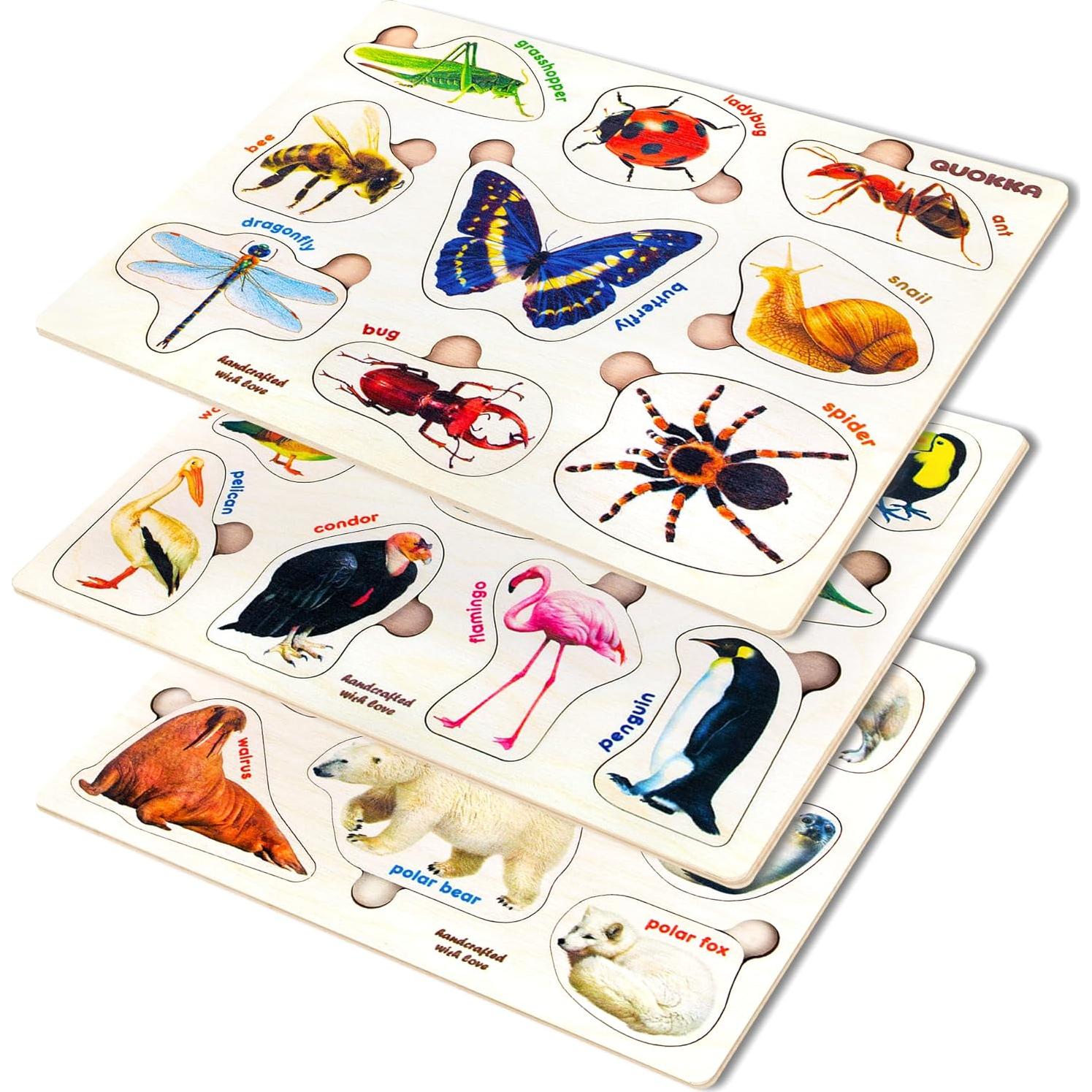 Rompecabezas Educativos de Madera QUOKKA para Niños