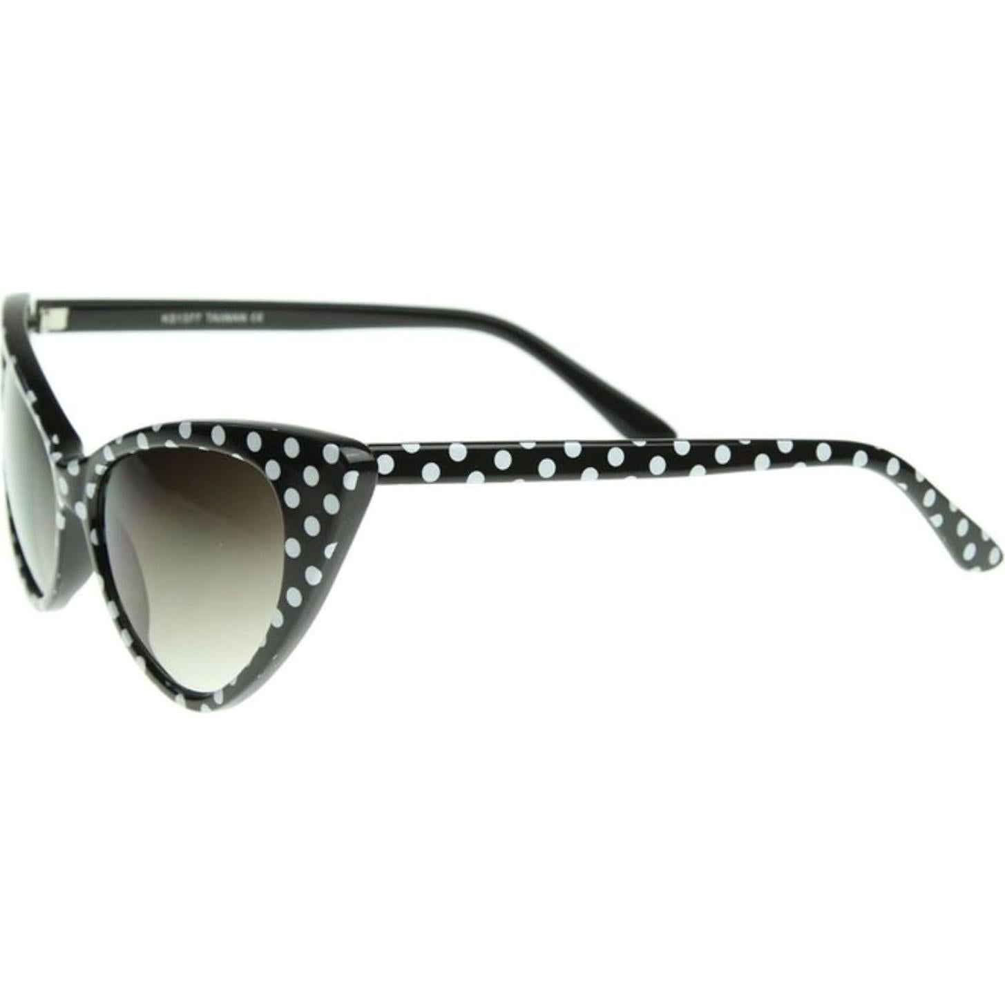 Gafas de Sol AStyles Vintage Ojos de Gato Lunares Negros