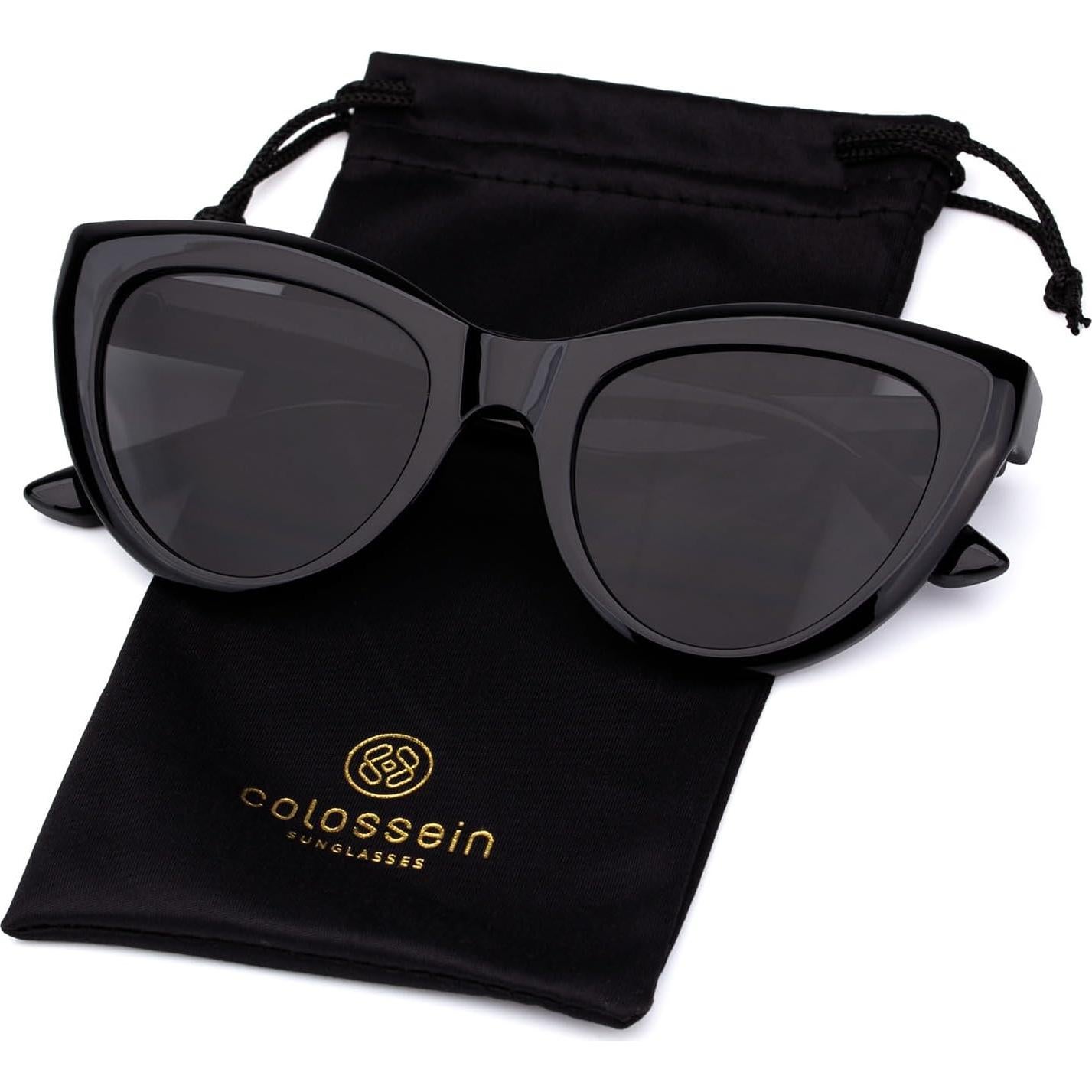 Gafas de sol Cateye Retro COLOSSEIN UV400 para mujeres