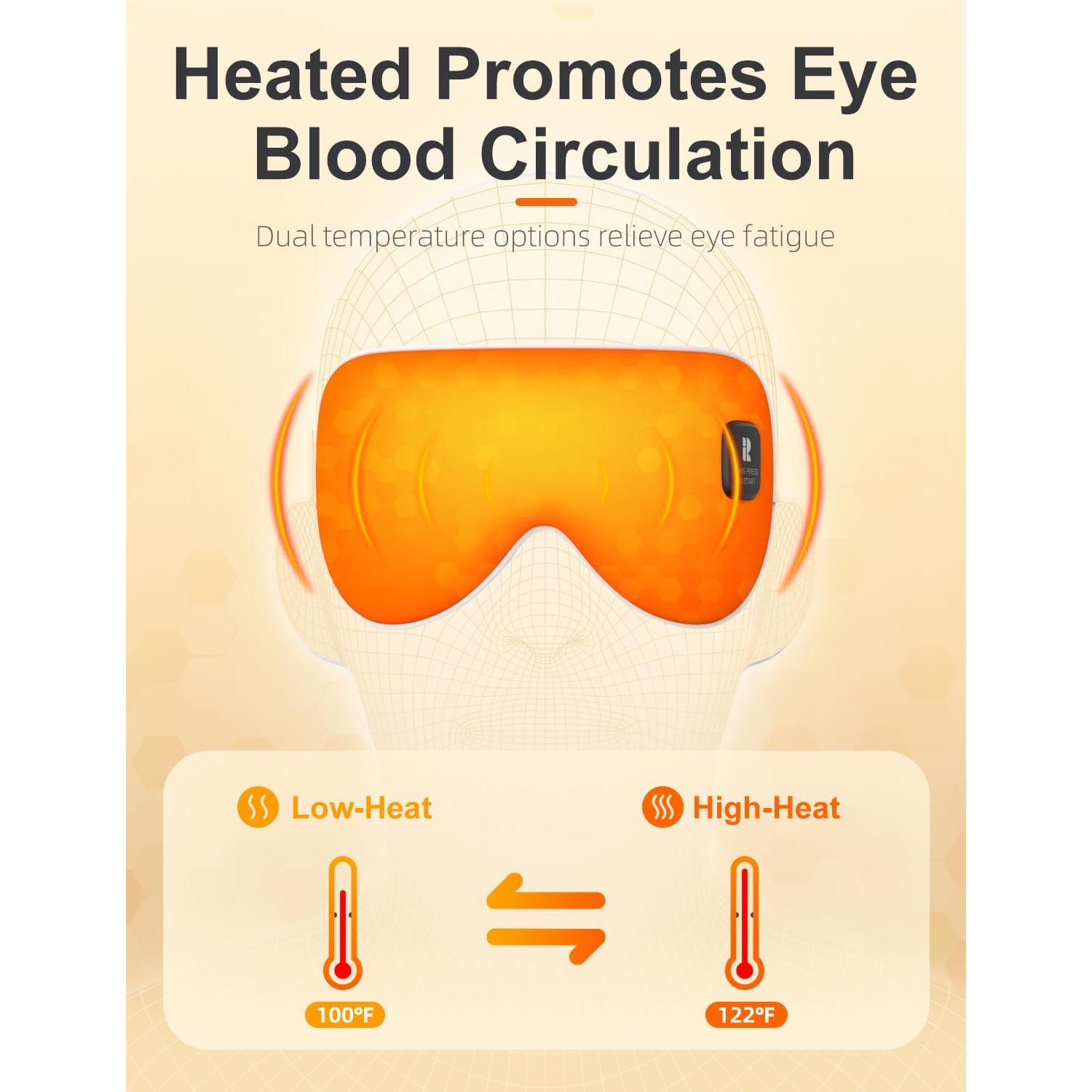 Máscara de Ojos Calentada Rythboom EM01 Inalámbrica Gris