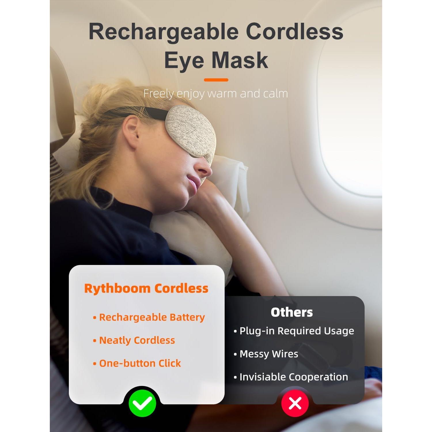 Máscara de Ojos Calentada Rythboom EM01 Inalámbrica Gris