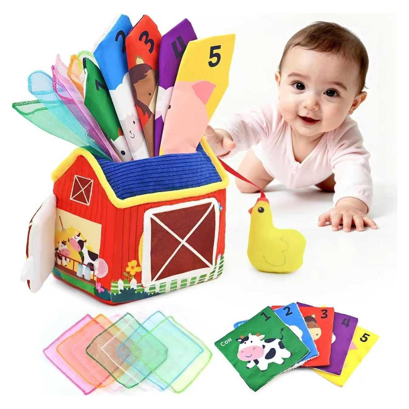 Caja de Tejidos Sensoriales Montessori Weirtoya para Bebés