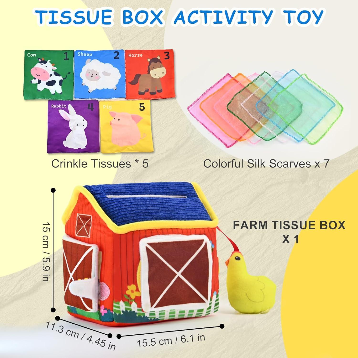 Caja de Tejidos Sensoriales Montessori Weirtoya para Bebés