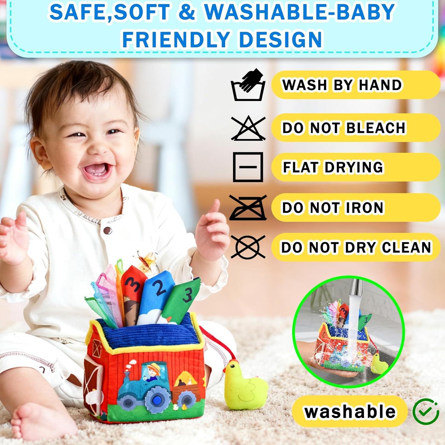 Caja de Tejidos Sensoriales Montessori Weirtoya para Bebés