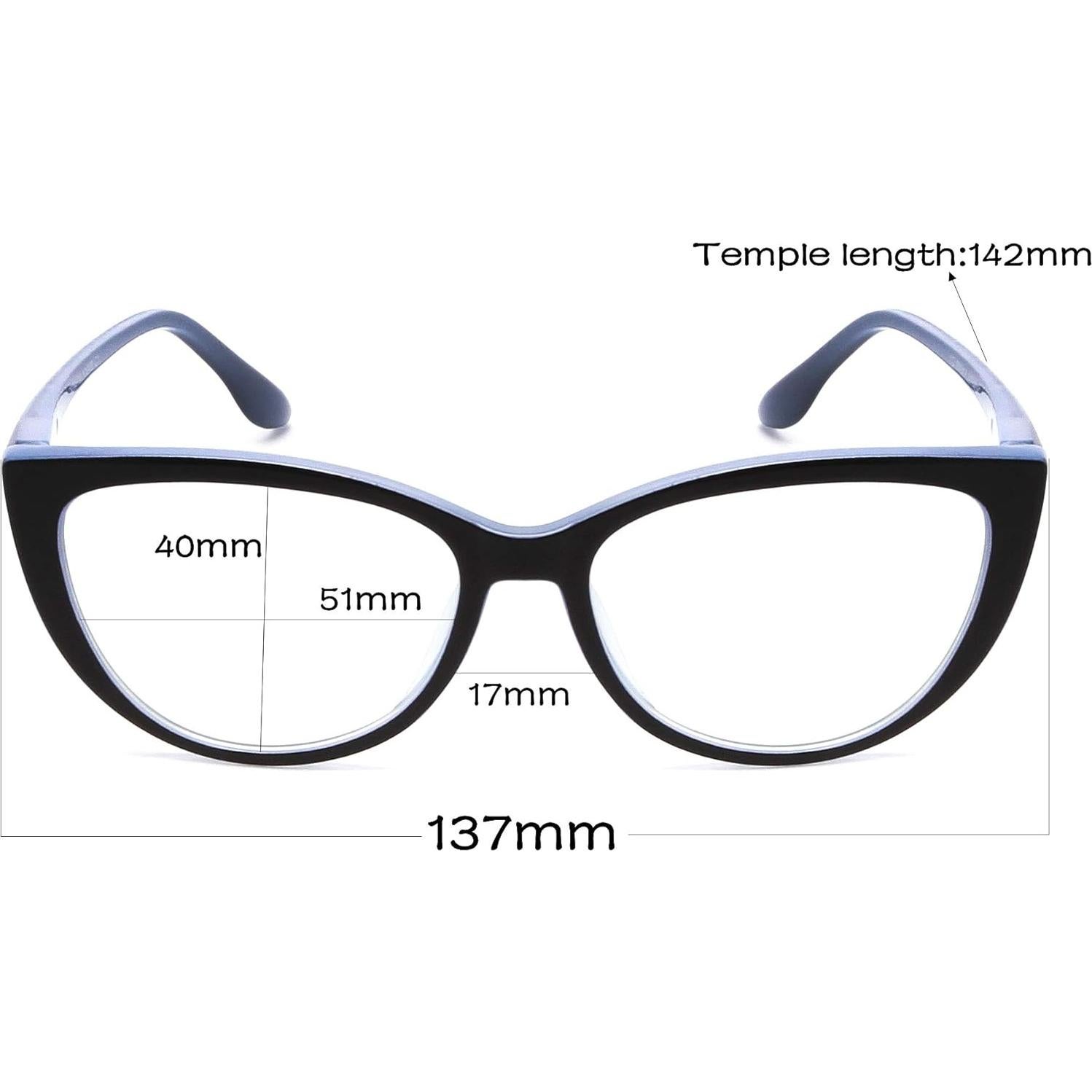 CRGATV 3 Pack Reading Glasses Blue Light Blocking Stylish Cat Eye Computer Readers Anti Eyestrain & Glare for Women