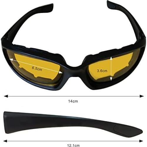 Gafas de Motocicleta Allhave S16 UV Anti-Viento 3 Pcs
