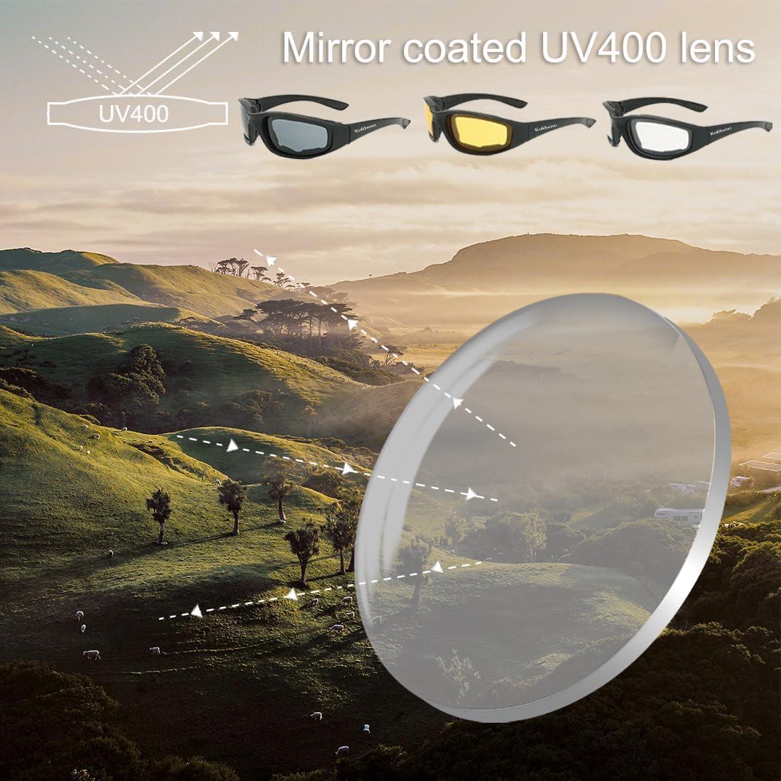 Gafas de Motocicleta Allhave S16 UV Anti-Viento 3 Pcs