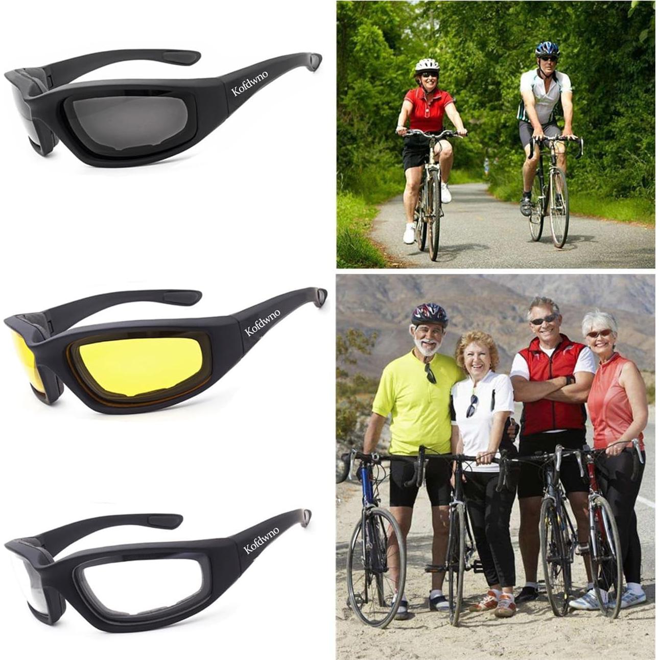 Gafas de Motocicleta Allhave S16 UV Anti-Viento 3 Pcs