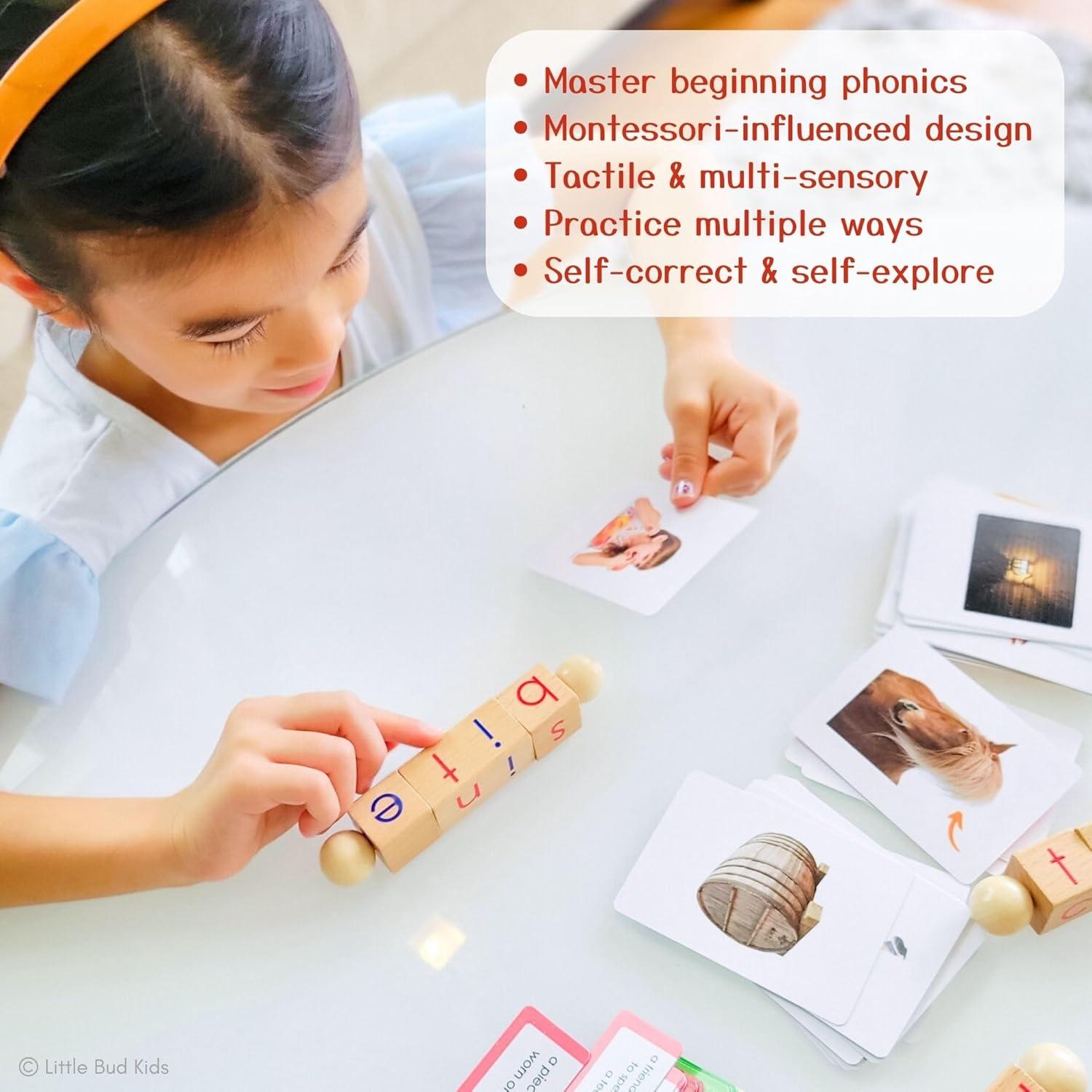 Bloques Mágicos de Lectura CVCe Little Bud Kids - 3 a 7 Años